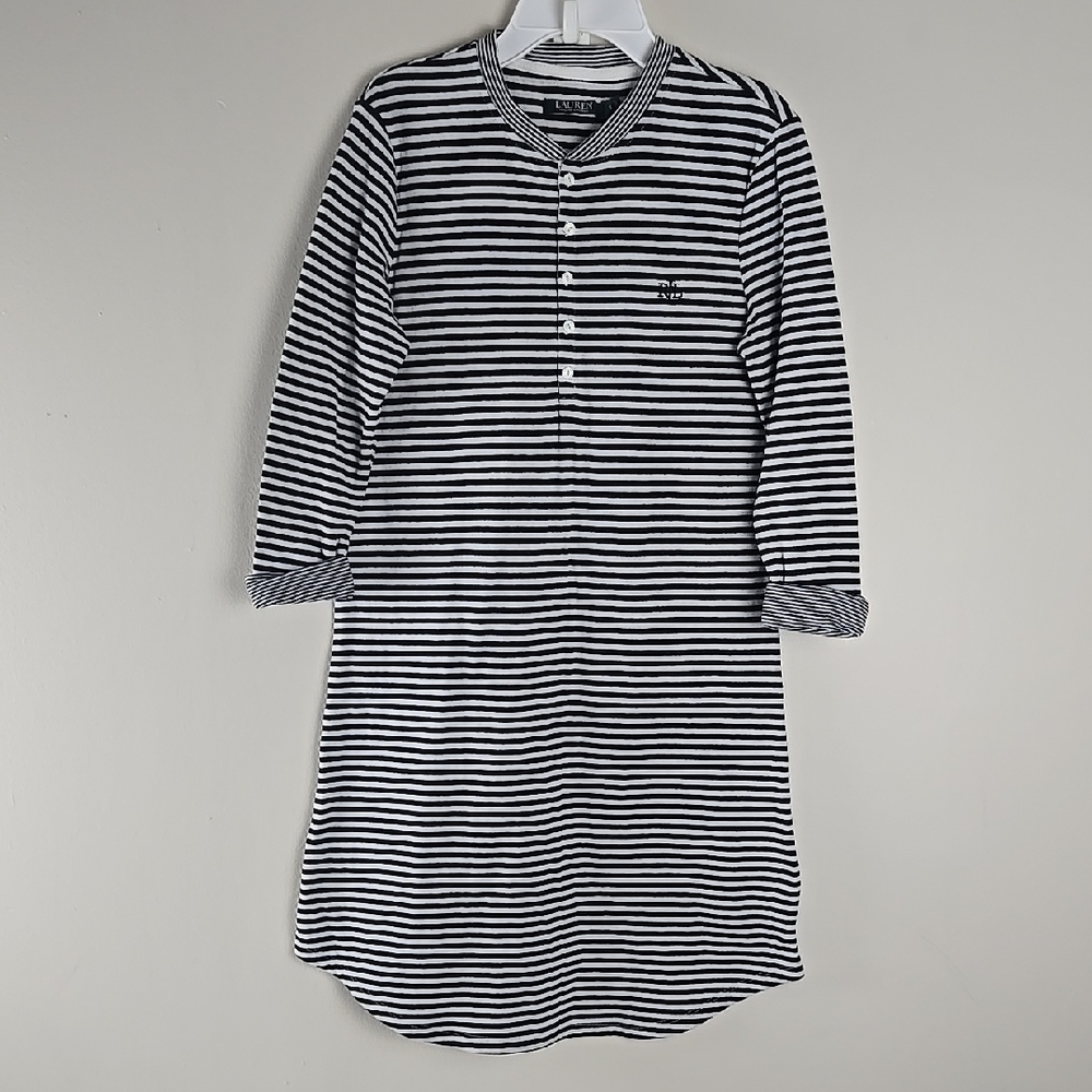 Ralph Lauren Black‎ and White Striped Dress